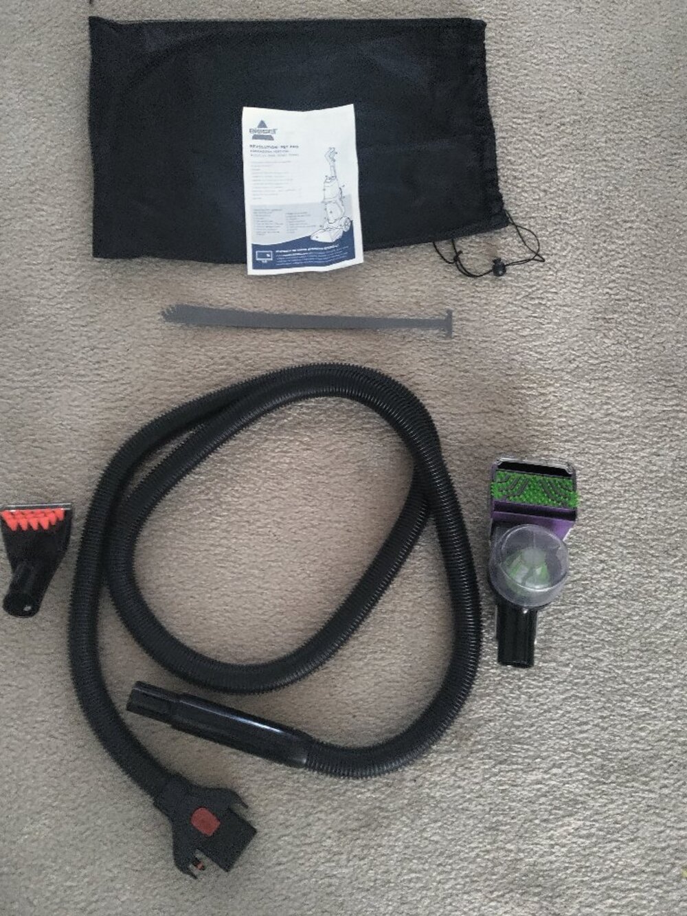 Bissell Revolution Pet Pro Vacuum Parts Hose, Brushes Manual Bag EUC